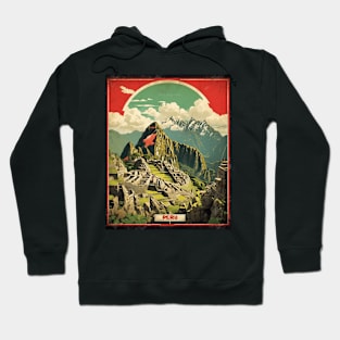 Machu Picchu Peru Tourism Vintage Poster 3 Hoodie